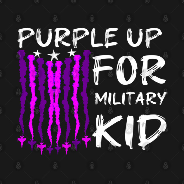 Purple Up For Military Kid by Db Printed