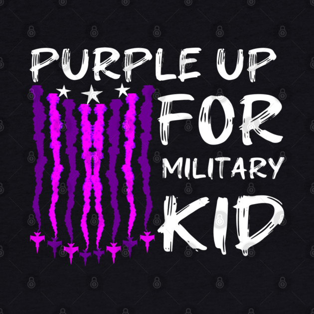 Purple Up For Military Kid by Db Printed