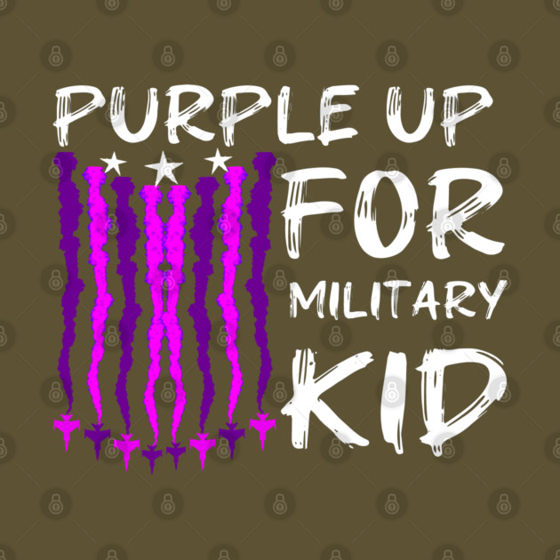 Purple Up For Military Kid by Db Printed