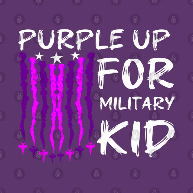 Purple Up For Military Kid by Db Printed
