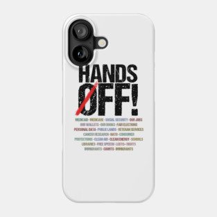 Hands Off Protest Phone Case