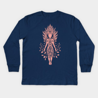 Ornate Shiva Artwork – Hindu Mythology & Sacred Design Kids Long Sleeve T-Shirt