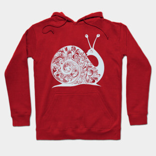 Floral Snail Art – Whimsical & Ornate Nature Design Hoodie