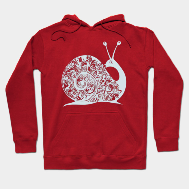 Floral Snail Art – Whimsical & Ornate Nature Design Hoodie by TuncGK