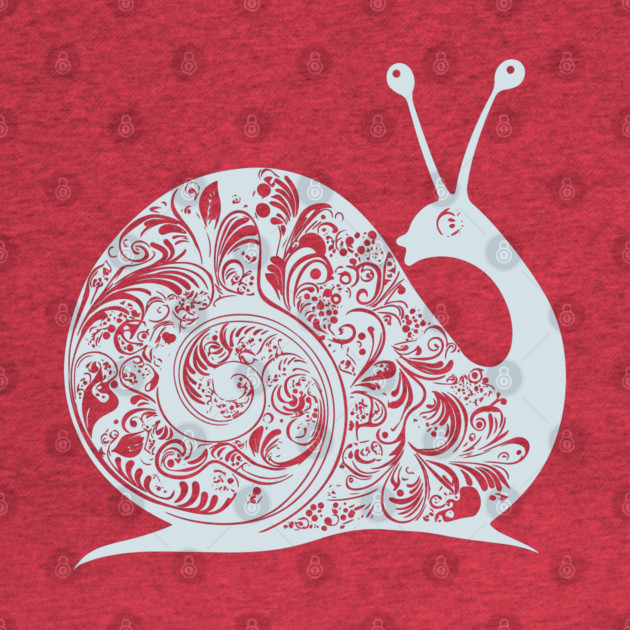 Floral Snail Art – Whimsical & Ornate Nature Design by TuncGK