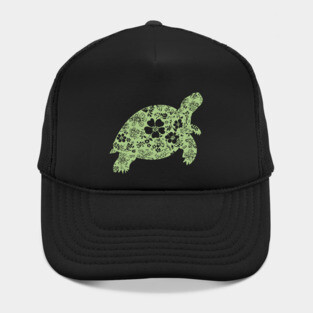 Floral Tortoise – Patience Meets Art Hat