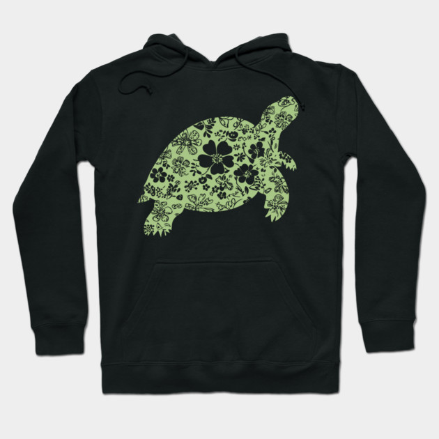 Floral Tortoise – Patience Meets Art Hoodie by TuncGK