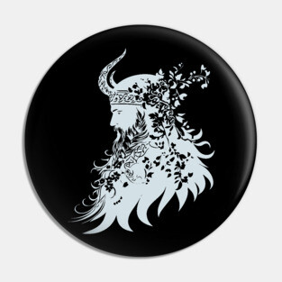 Ornate Viking Warrior – Norse Mythology Meets Art Pin