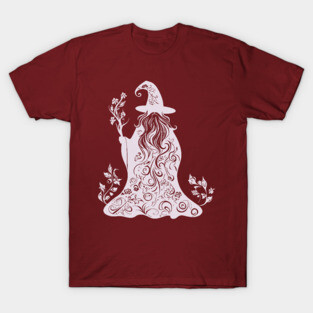 Mystical Floral Wizard – Magic & Nature Collide T-Shirt