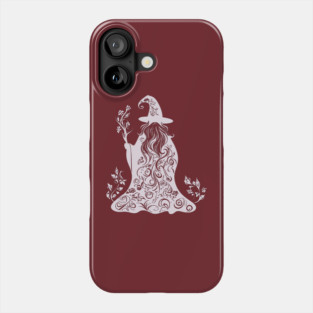 Mystical Floral Wizard – Magic & Nature Collide Phone Case