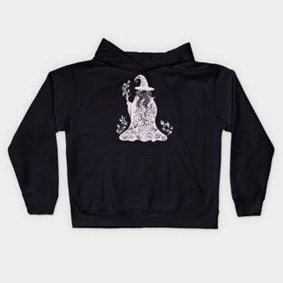 Mystical Floral Wizard – Magic & Nature Collide Kids Hoodie