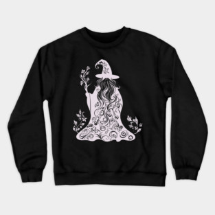 Mystical Floral Wizard – Magic & Nature Collide Crewneck Sweatshirt