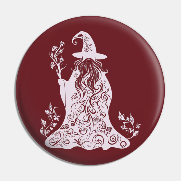 Mystical Floral Wizard – Magic & Nature Collide Pin by TuncGK
