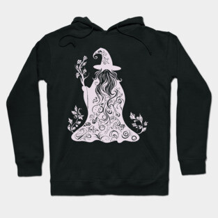 Mystical Floral Wizard – Magic & Nature Collide Hoodie