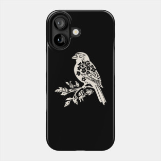 Floral Sparrow – Nature’s Little Songbird Phone Case