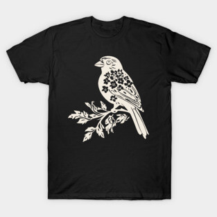Floral Sparrow – Nature’s Little Songbird T-Shirt
