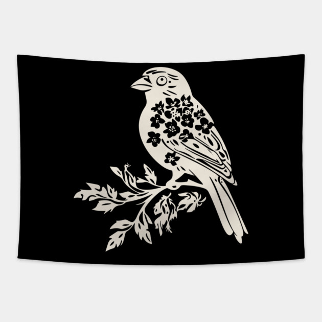 Floral Sparrow – Nature’s Little Songbird Tapestry by TuncGK