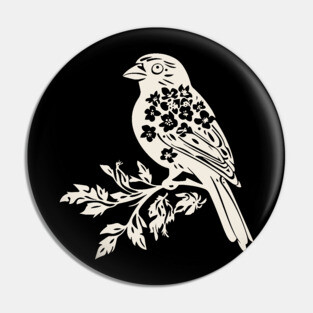 Floral Sparrow – Nature’s Little Songbird Pin