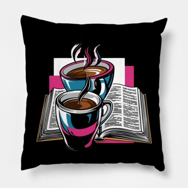 Book Lover's Coffee Break Pillow by SR8891