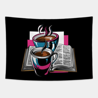 Book Lover's Coffee Break Tapestry