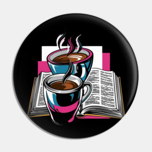 Book Lover's Coffee Break Pin