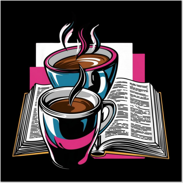 Book Lover's Coffee Break Wall Art by SR8891