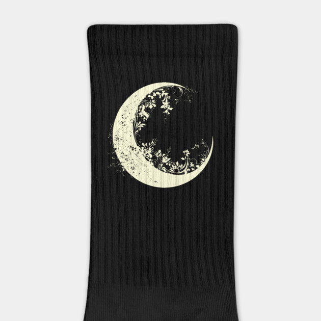 Floral Crescent Moon – Celestial & Botanical Fusion by TuncGK