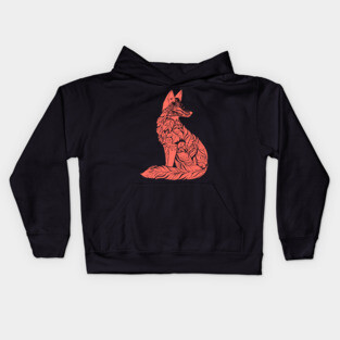 Floral Fox – Clever & Beautiful Woodland Art Kids Hoodie