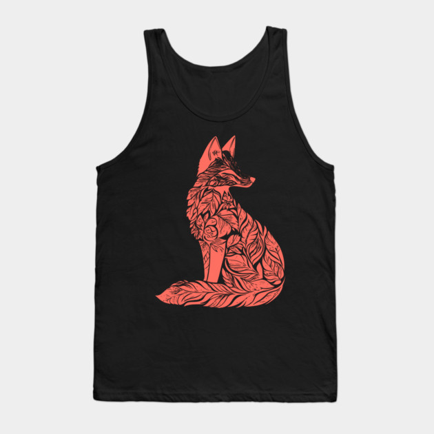 Floral Fox – Clever & Beautiful Woodland Art Tank Top by TuncGK