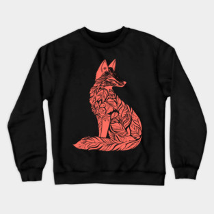 Floral Fox – Clever & Beautiful Woodland Art Crewneck Sweatshirt