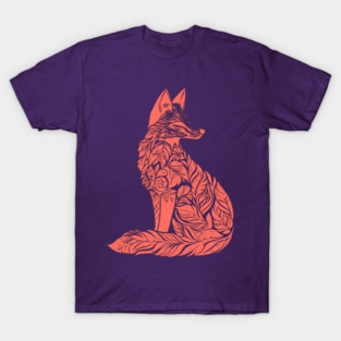 Floral Fox – Clever & Beautiful Woodland Art T-Shirt