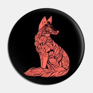 Floral Fox – Clever & Beautiful Woodland Art Pin