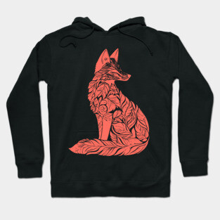 Floral Fox – Clever & Beautiful Woodland Art Hoodie