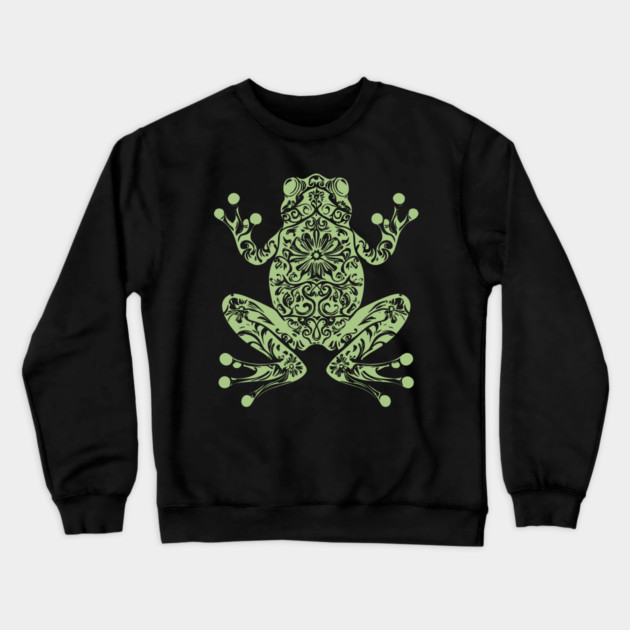 Botanical Frog – Nature’s Little Hopper in Style Crewneck Sweatshirt by TuncGK