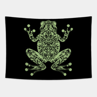Botanical Frog – Nature’s Little Hopper in Style Tapestry