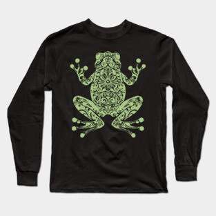 Botanical Frog – Nature’s Little Hopper in Style Long Sleeve T-Shirt