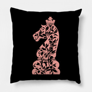 Ornate Chess Knight – Strategy Meets Art Pillow