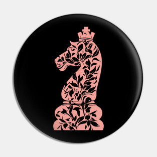 Ornate Chess Knight – Strategy Meets Art Pin