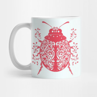 Floral Ladybug – Lucky & Beautiful Nature Art Mug