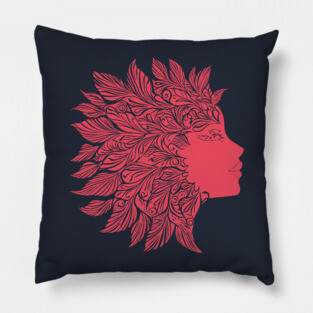 Floral Medusa – Greek Mythology With a Twist Pillow