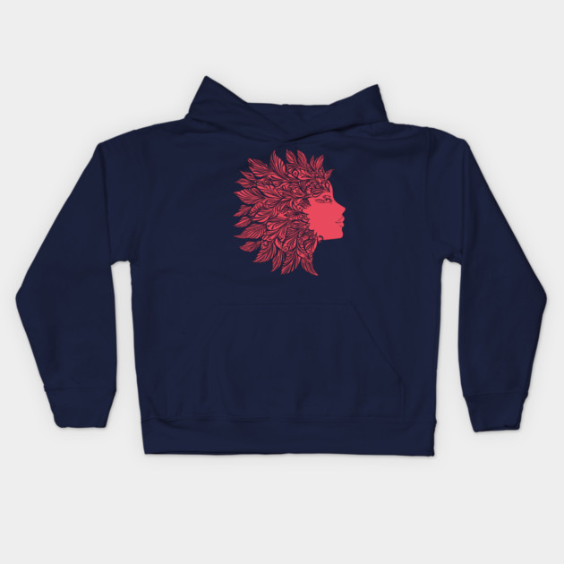 Floral Medusa – Greek Mythology With a Twist Kids Hoodie by TuncGK