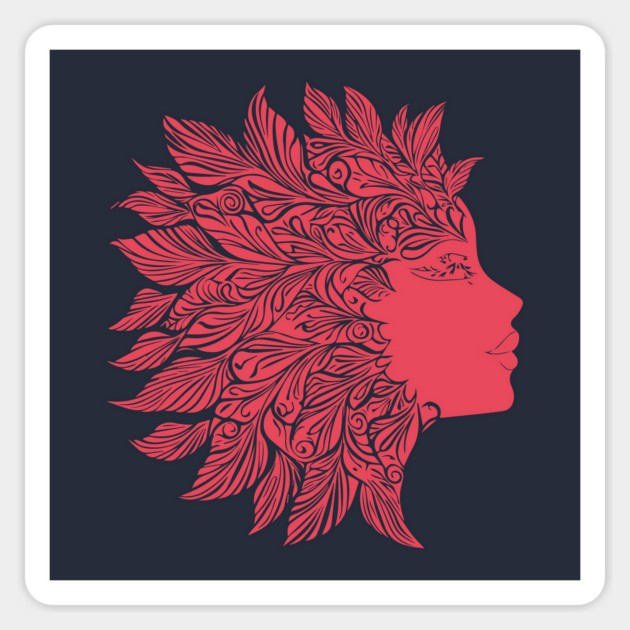 Floral Medusa – Greek Mythology With a Twist Magnet by TuncGK