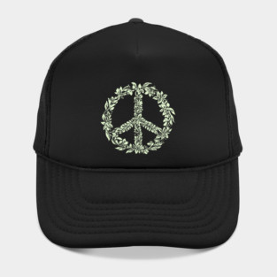 Floral Peace Symbol – Aesthetic Boho Art Hat