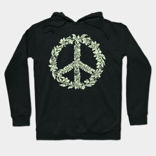 Floral Peace Symbol – Aesthetic Boho Art Hoodie