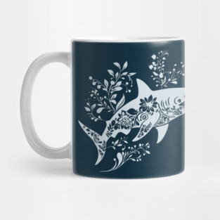 Floral Shark – Fierce Meets Elegant Mug