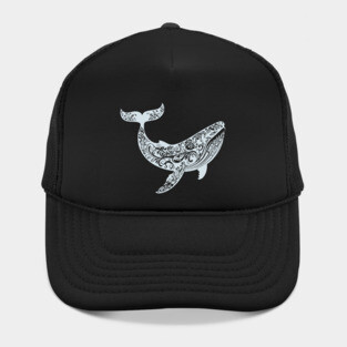 Floral Whale – Majestic Ocean-Inspired Art Hat