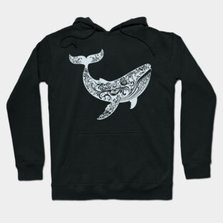 Floral Whale – Majestic Ocean-Inspired Art Hoodie