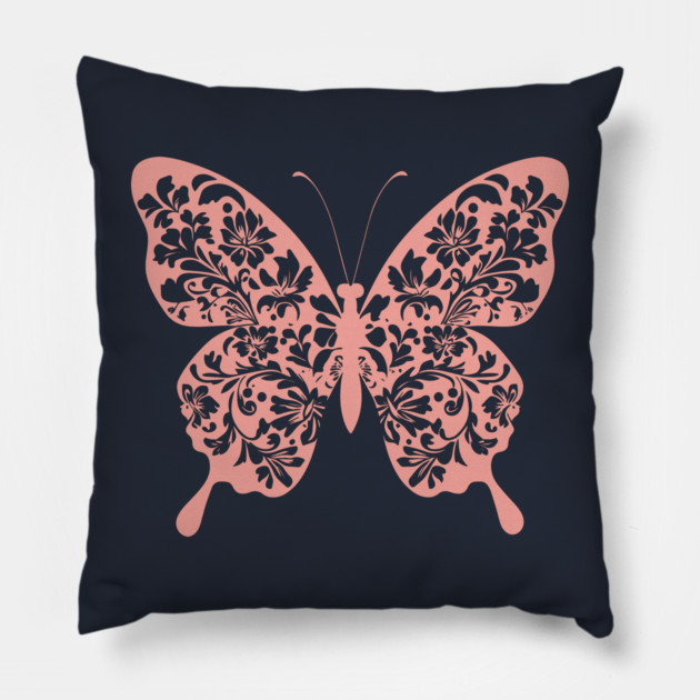 Floral Butterfly – Nature’s Most Delicate Masterpiece Pillow by TuncGK