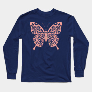 Floral Butterfly – Nature’s Most Delicate Masterpiece Long Sleeve T-Shirt