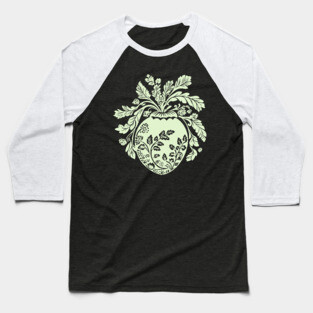 Floral Acorn – Small But Mighty Woodland Charm Baseball T-Shirt